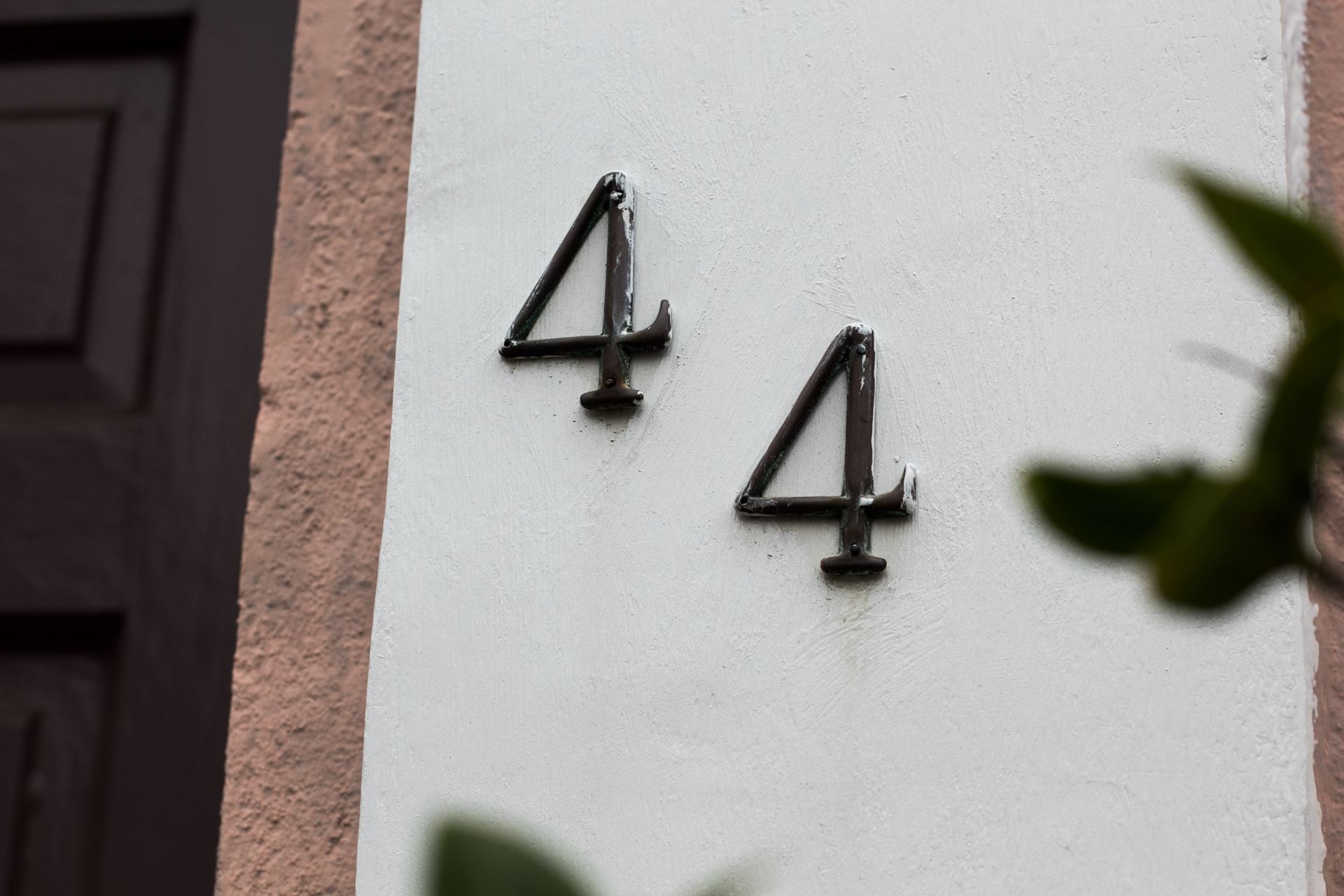 a number on the side of a building